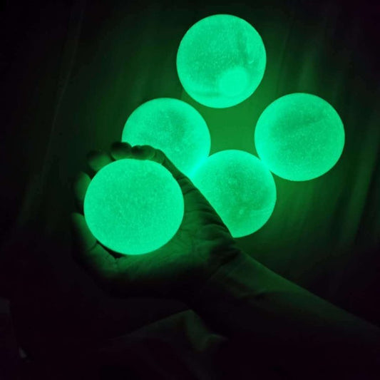 GLOW IN THE DARK stick Wall Stress Relief balls